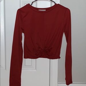 long sleeve crop top